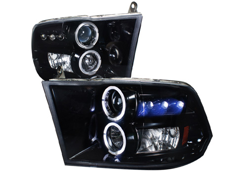 Spec-D Projector Smoked LED Headlights 09-18 DODGE RAM